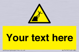 Custom Warning unstable cliff edge